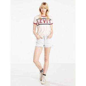 Levi’s Wedgie Fit Fringe Hem Shorts 28
